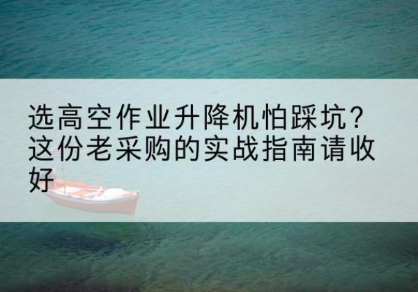 牙克石高空作业升降机厂家推荐-选高空作业升降机怕踩坑？这份老采购的实战指南请收好
