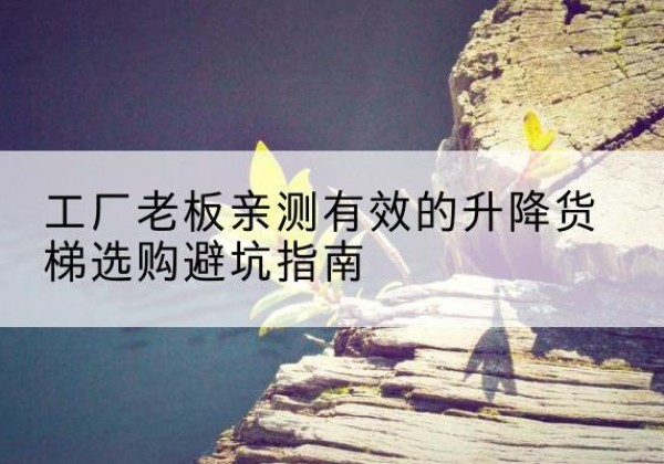 牙克石升降货梯怎么选-工厂老板亲测有效的升降货梯选购避坑指南
